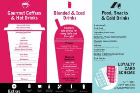 Our extensive hot and cold beverage menu