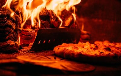 We can make a pizza as quickly as every 30 seconds in our wood fired oven!
